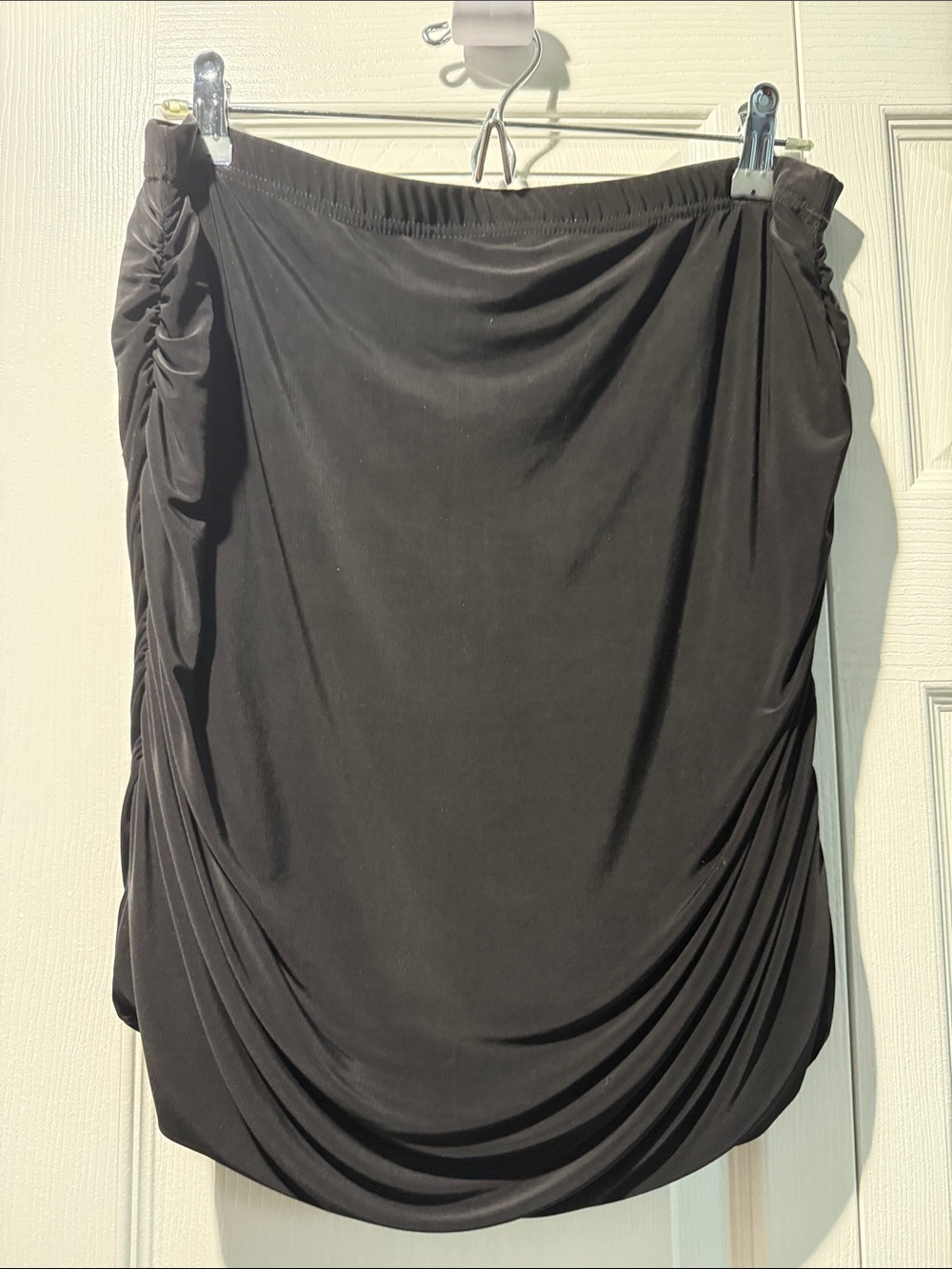 PrettyLittleThing Black Ruched A-Line Skirt